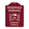 Signmission Reserved Parking Compact Vehicle Heavy-Gauge Aluminum Architectural Sign, 24" x 18", BU-1824-23137 A-DES-BU-1824-23137